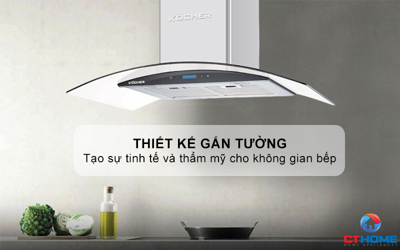 MÁY HÚT MÙI GẮN TƯỜNG KÍNH CONG KOCHER K-228S NGANG 70CM K228S 1