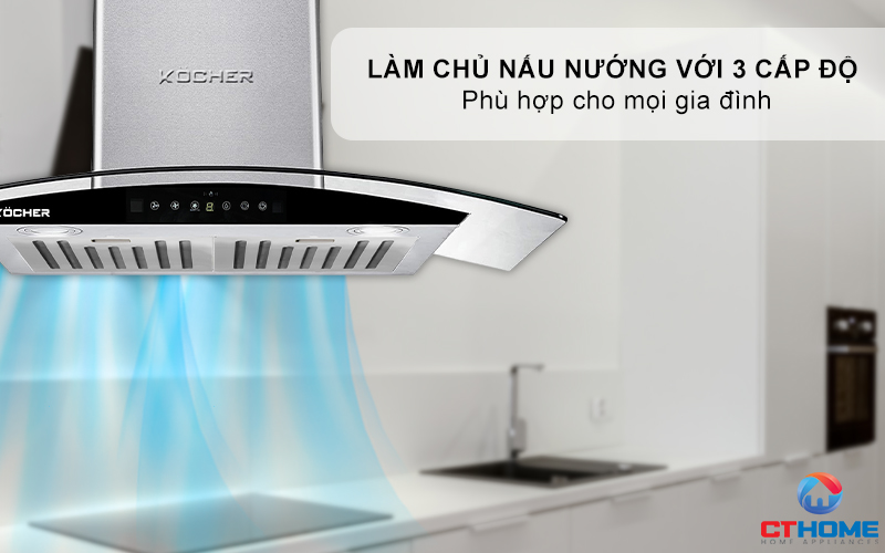 MÁY HÚT MÙI GẮN TƯỜNG KÍNH CONG KOCHER K-229I NGANG 70CM K229I 5
