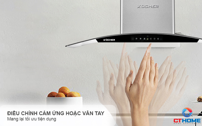 MÁY HÚT MÙI GẮN TƯỜNG KÍNH CONG KOCHER K-229I NGANG 90CM K229I 4