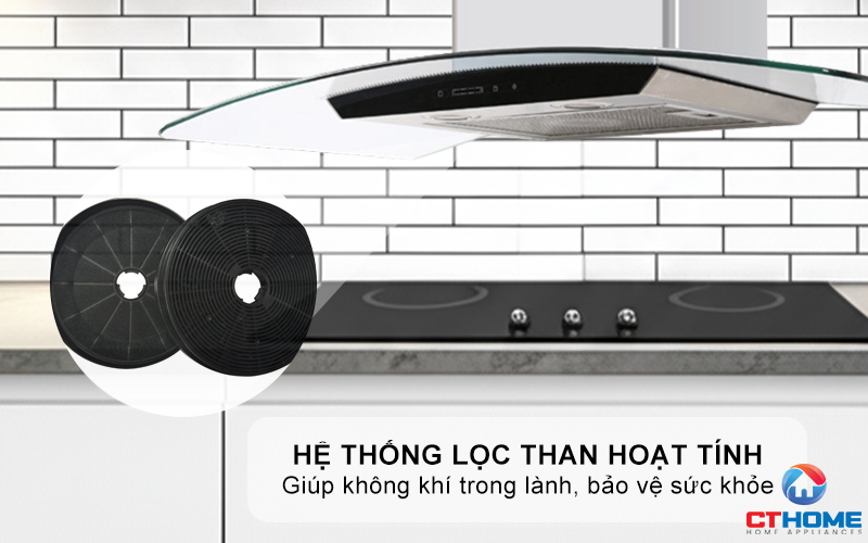 MÁY HÚT MÙI GẮN TƯỜNG KÍNH CONG KOCHER K-229S NGANG 70CM K229S 5