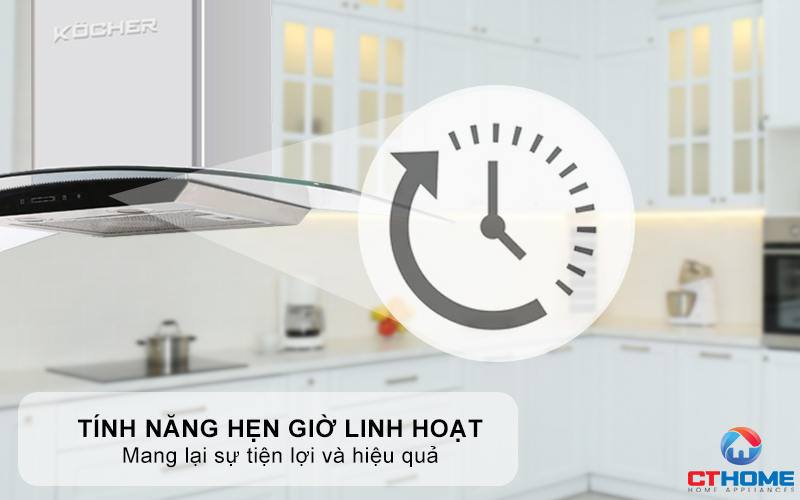 MÁY HÚT MÙI GẮN TƯỜNG KÍNH CONG KOCHER K-229S NGANG 70CM K229S 6
