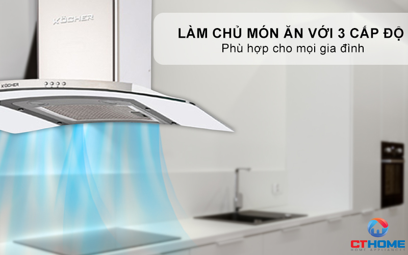 MÁY HÚT MÙI GẮN TƯỜNG KOCHER K-229S NGANG 90 CM K229S 2