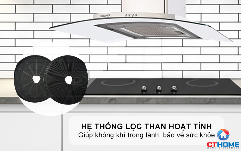 MÁY HÚT MÙI GẮN TƯỜNG KOCHER K-229S NGANG 90 CM K229S 5