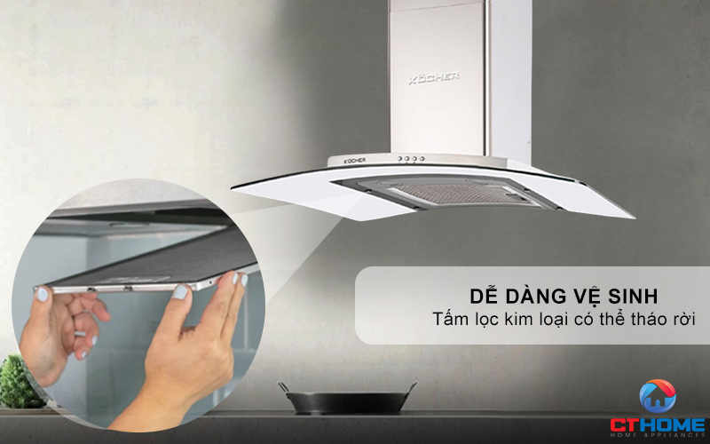 MÁY HÚT MÙI GẮN TƯỜNG KOCHER K-229S NGANG 90 CM K229S 8