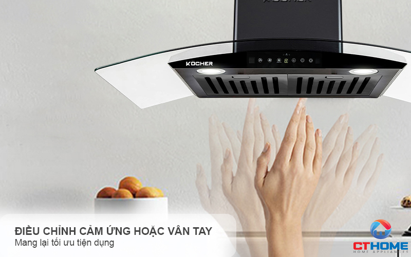 MÁY HÚT MÙI GẮN TƯỜNG KÍNH CONG KOCHER K-229V NGANG 90CM K229V 4