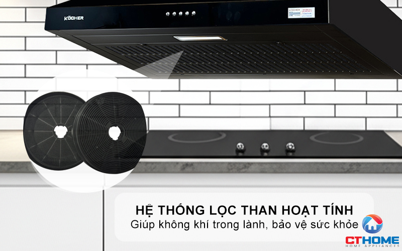 MÁY HÚT MÙI ÂM TỦ KIỂU DÁNG CỔ ĐIỂN KOCHER K-6070V NGANG 70CM K6070V 6