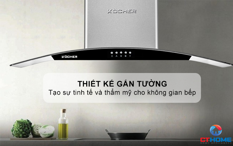 MÁY HÚT MÙI GẮN TƯỜNG KÍNH CONG  KOCHER K- 8070I - NGANG 90CM K8070I 1