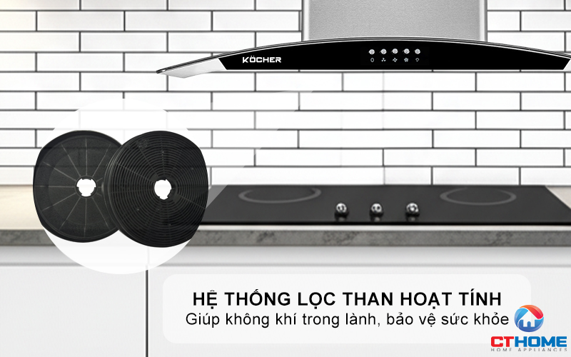 MÁY HÚT MÙI GẮN TƯỜNG KÍNH CONG KOCHER K- 8070I - NGANG 70CM K8070I 5