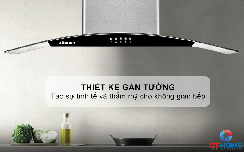 MÁY HÚT MÙI GẮN TƯỜNG KÍNH CONG KOCHER K- 8872I - NGANG 90CM K8872I 1