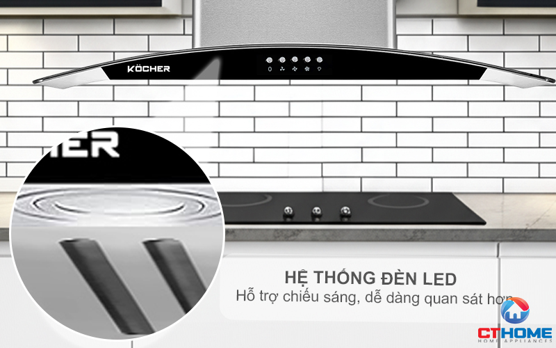 MÁY HÚT MÙI GẮN TƯỜNG KÍNH CONG  KOCHER K- 8872I - NGANG 70CM K8872 3