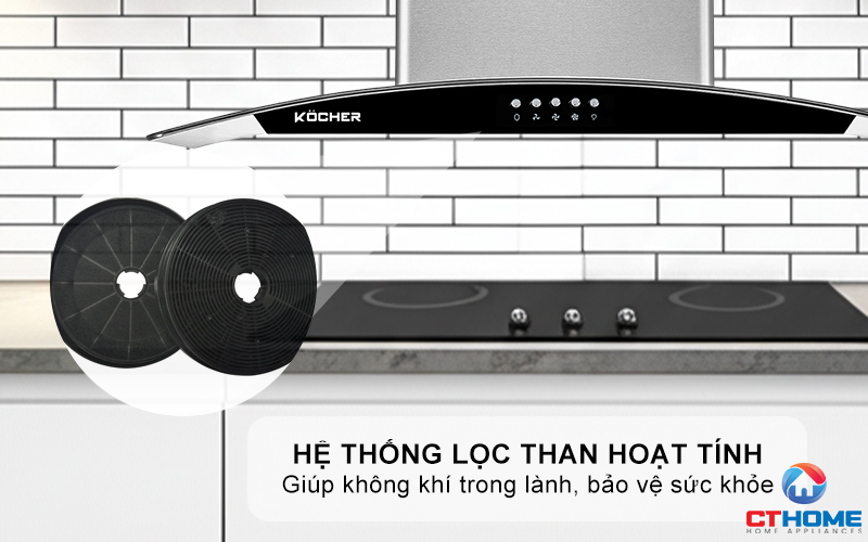 MÁY HÚT MÙI GẮN TƯỜNG KÍNH CONG  KOCHER K- 8872I - NGANG 70CM K8872 5