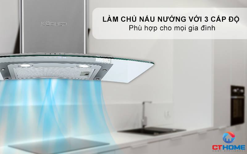 MÁY HÚT MÙI GẮN TƯỜNG KÍNH CONG KOCHER K-8970 K8970 4