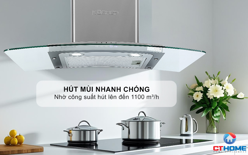 MÁY HÚT MÙI GẮN TƯỜNG KÍNH CONG KOCHER K-8970 K8970 2