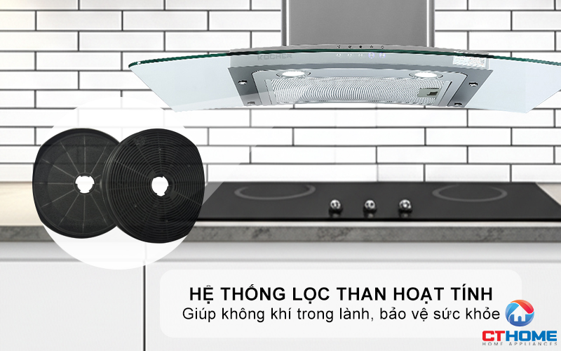 MÁY HÚT MÙI GẮN TƯỜNG KÍNH CONG KOCHER K-8970 K8970 5