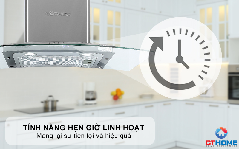 MÁY HÚT MÙI GẮN TƯỜNG KÍNH CONG KOCHER K-8970 K8970 6