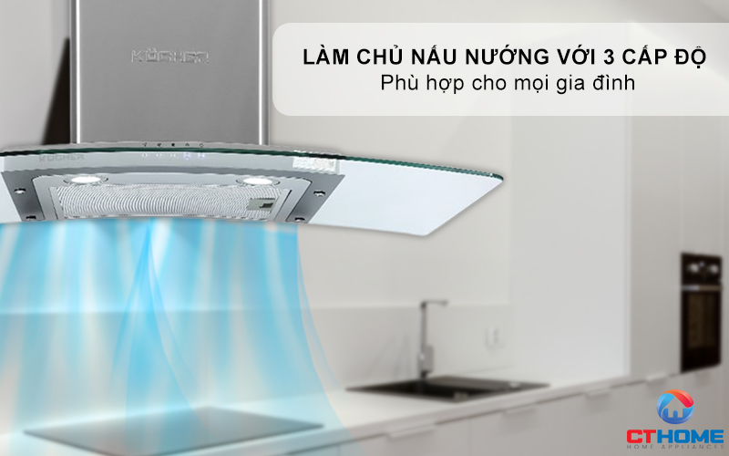 MÁY HÚT MÙI GẮN TƯỜNG KÍNH CONG KOCHER K-8990 NGANG 90CM K8990 4