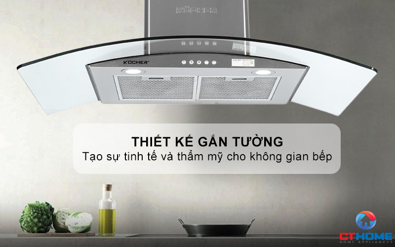 MÁY HÚT MÙI GẮN TƯỜNG KÍNH CONG  KOCHER K-8890 NGANG 90CM K8890 1