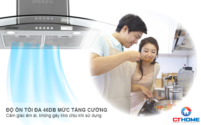 MÁY HÚT MÙI GẮN TƯỜNG KÍNH CONG  KOCHER K-8890 NGANG 90CM K8890 6