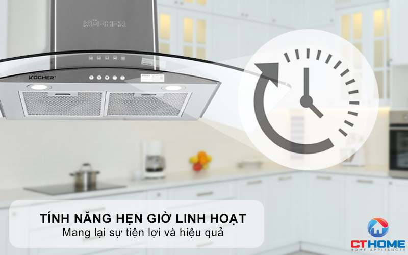 MÁY HÚT MÙI GẮN TƯỜNG KÍNH CONG  KOCHER K-8890 NGANG 90CM K8890 7
