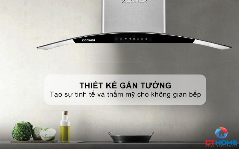 MÁY HÚT MÙI GẮN TƯỜNG KÍNH CONG  KOCHER K-228S NGANG 90CM K228S 1