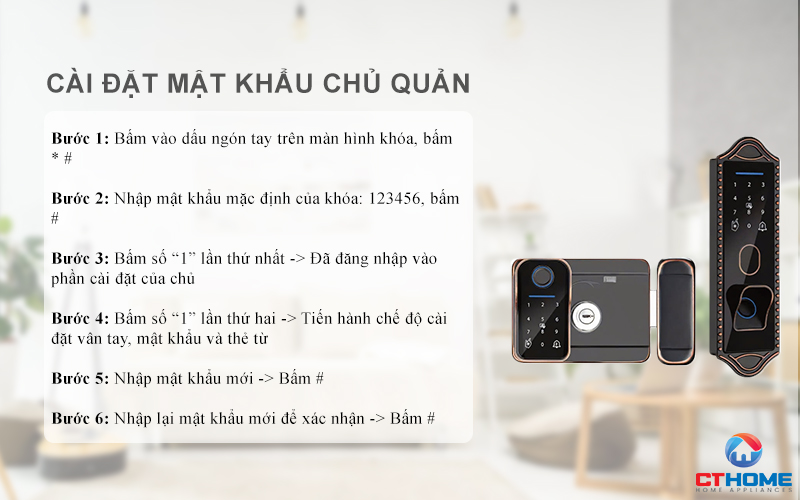 Cài đặt mật khẩu chủ quản