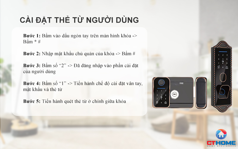 Cài đặt thẻ từ người dùng