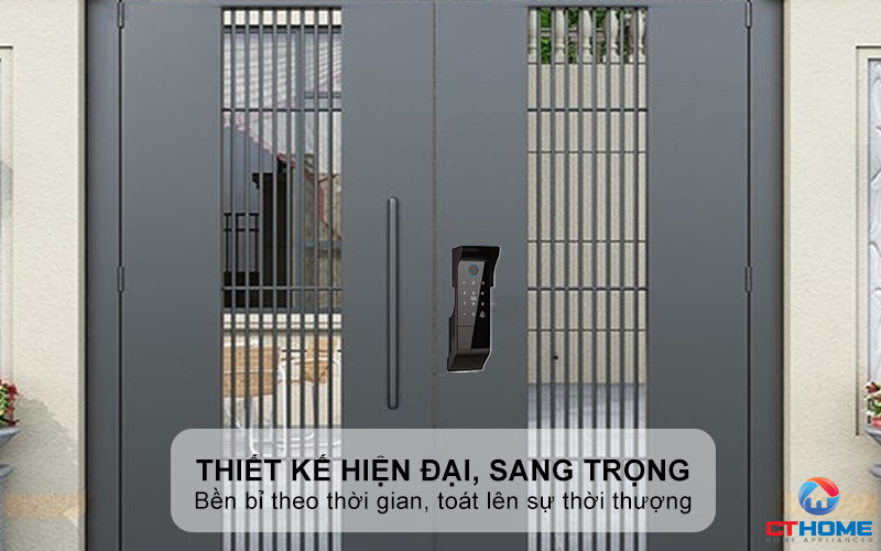 Thiết kế hiện đại, sang trọng, phù hợp cho cổng ngoài trời