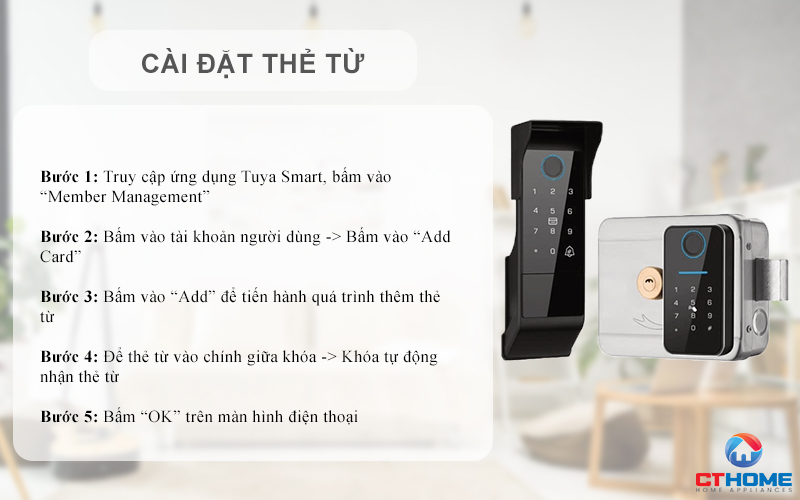Cài đặt thẻ từ người dùng