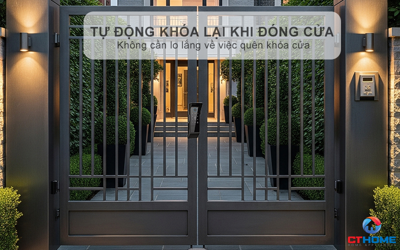 Tự động khóa lại khi đóng cửa, tránh tình trạng quên khóa