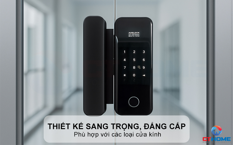 Thiết kế hiện đại, sang trọng, phù hợp với các loại cửa kính