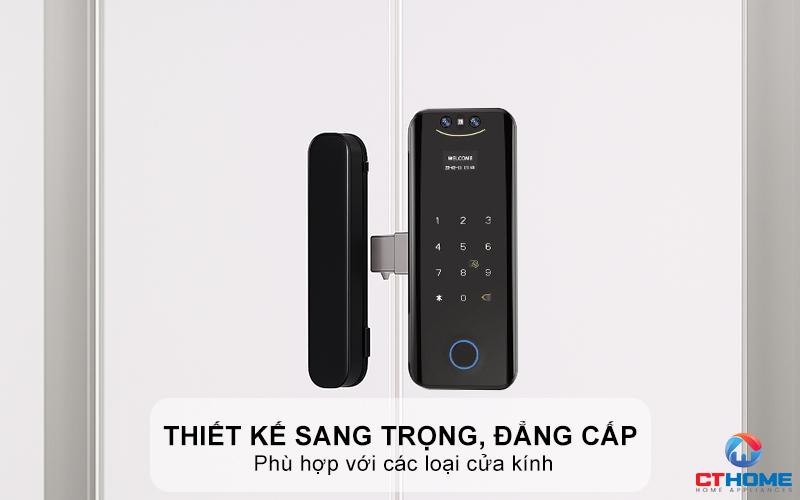 Thiết kế hiện đại, sang trọng, phù hợp với các loại cửa kính