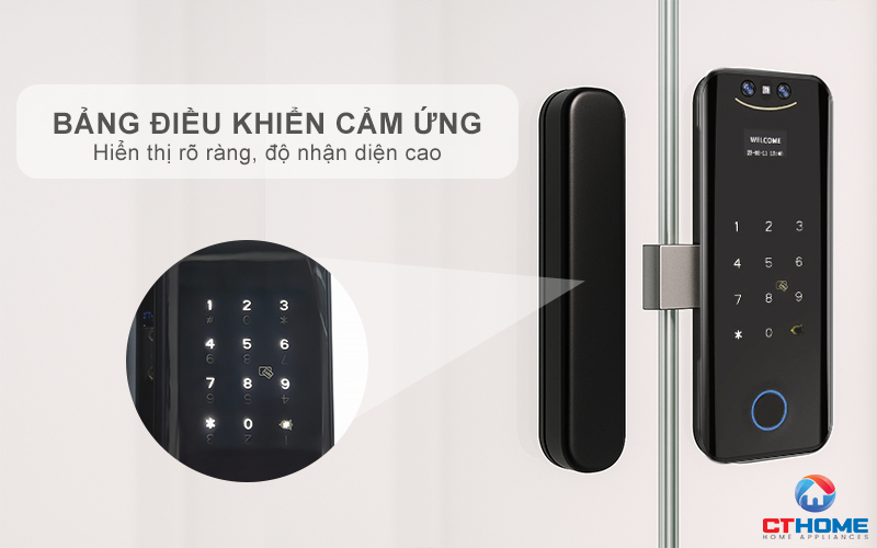 Thao tác mở khóa dễ dàng với bảng điều khiển cảm ứng hiện đại