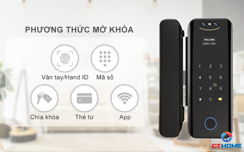 Mở khóa nhanh chóng, linh hoạt với nhiều phương thức