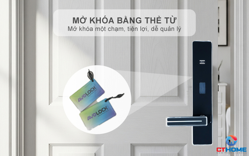 Mở khóa bằng thẻ từ tiện lợi