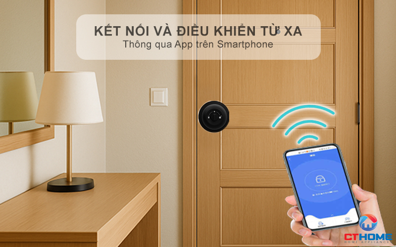 Kết nối thông minh, điều khiển khóa từ xa tiện lợi qua điện thoại