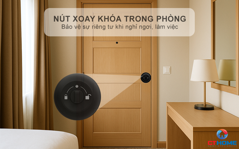 Nút xoay khóa trong phòng - Bảo vệ riêng tư