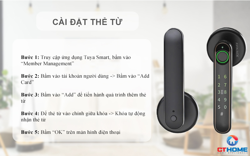 Cài đặt thẻ từ người dùng