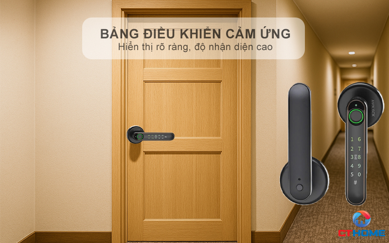 Thao tác mở khóa dễ dàng với bảng điều khiển cảm ứng hiện đại