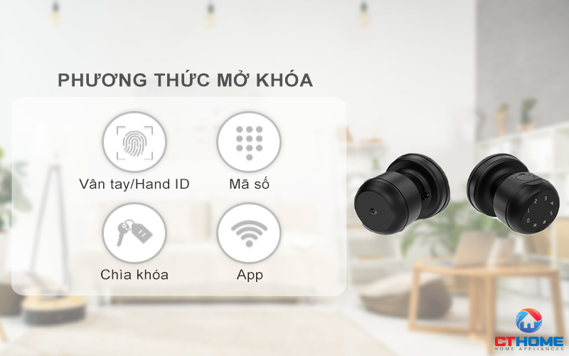 Mở khóa nhanh chóng, linh hoạt với nhiều phương thức