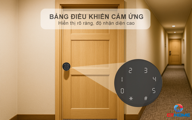 Thao tác mở khóa dễ dàng với bảng điều khiển cảm ứng hiện đại