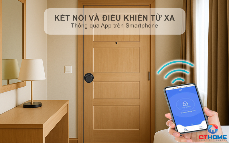 Kết nối thông minh, điều khiển khóa từ xa tiện lợi qua điện thoại