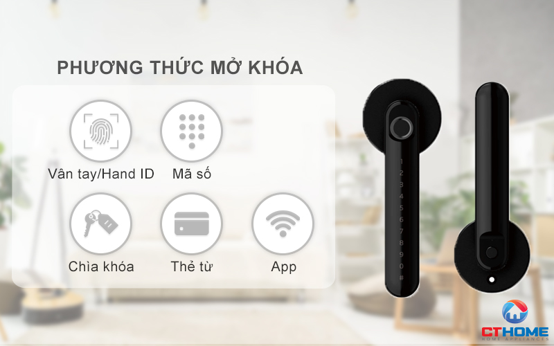 Mở khóa nhanh chóng, linh hoạt với nhiều phương thức