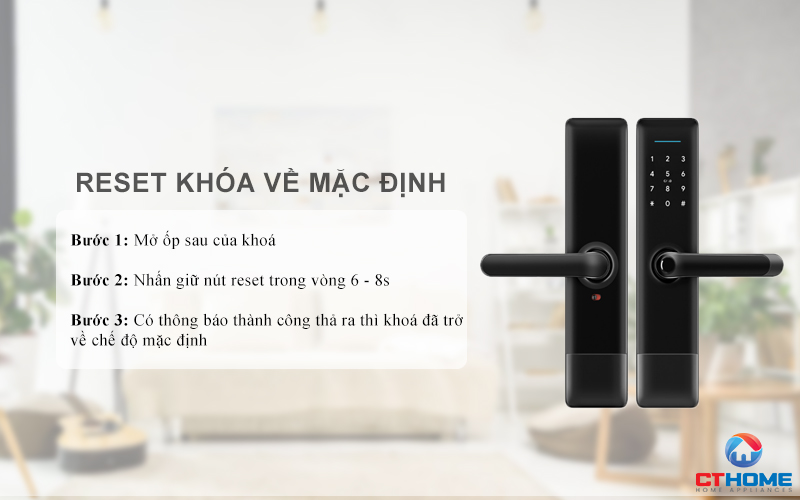 Reset khóa về mặc định