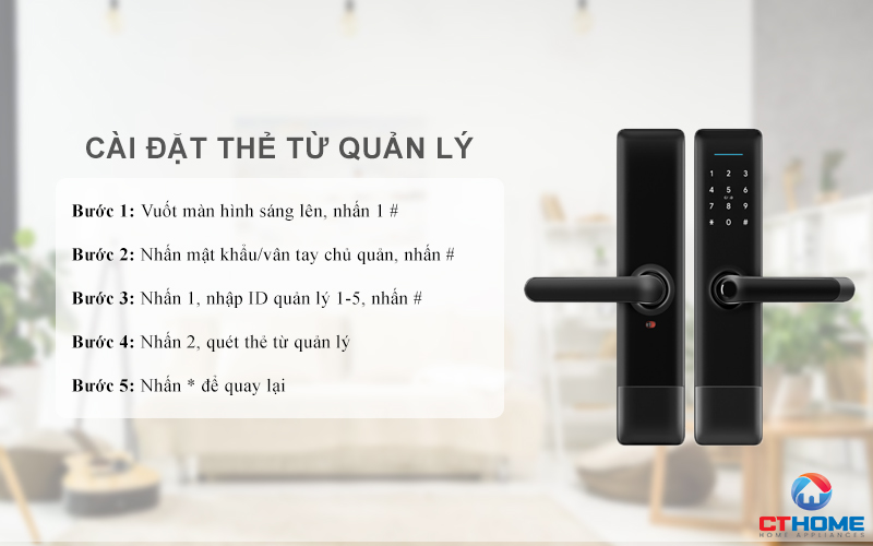 Cài thẻ từ khẩu quản lý