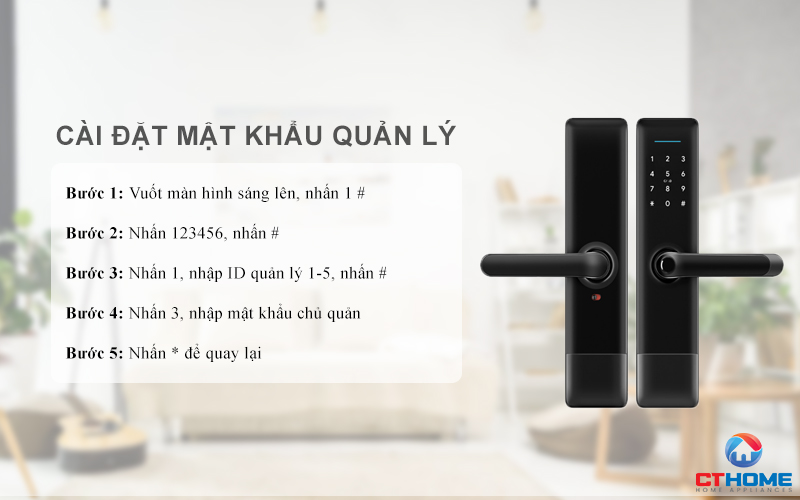 Cài đặt mật khẩu quản lý