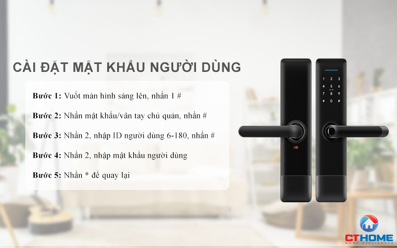 Cài đặt mật khẩu người dùng