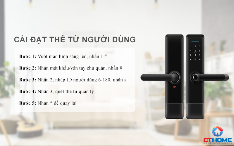 Cài đặt thẻ từ người dùng