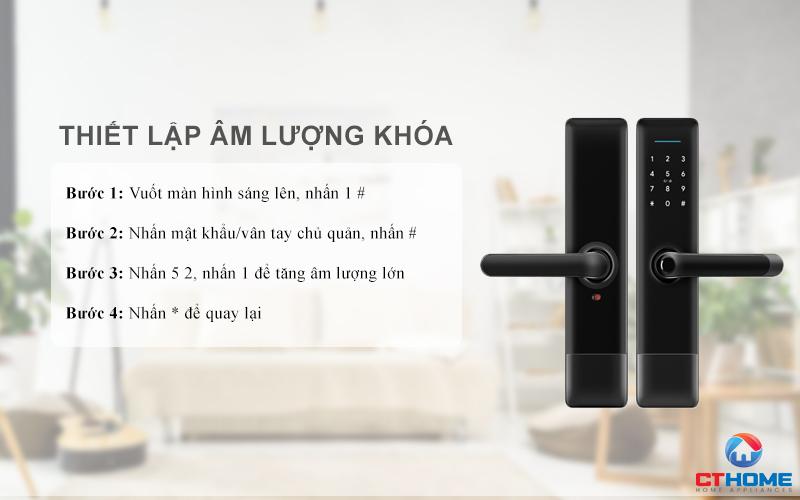 Thiết lập âm lượng khóa