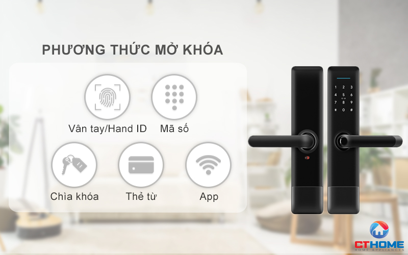 Mở khóa nhanh chóng, linh hoạt với nhiều phương thức
