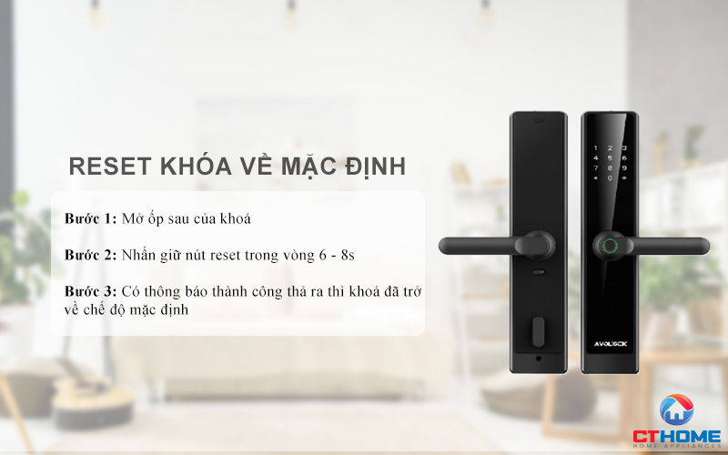 Reset khóa về mặc định